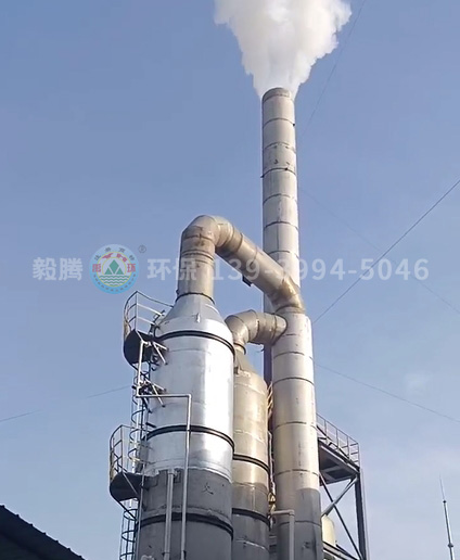 聚能锂电负极材料高温石墨化炉烟气316L不锈钢脱硫系统现场运行